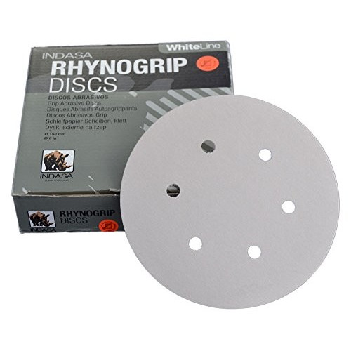 Sanding disc  White Line D 150 mm with 6 holes, pack 50 pcs.
